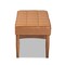 Baxton Studio Sanford Mid-Century Modern Tan Faux Leather and Walnut Brown Finished Wood Dining Bench 184-11348-Zoro - alternate 6